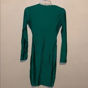 Green midi dress